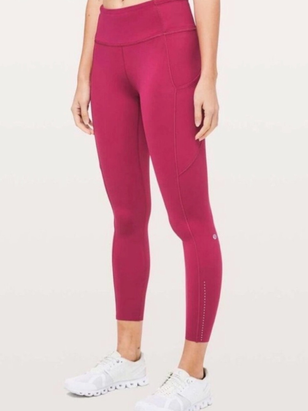lululemon athletica Magenta Fast and Free Reflective High-Rise Pocket Leggings